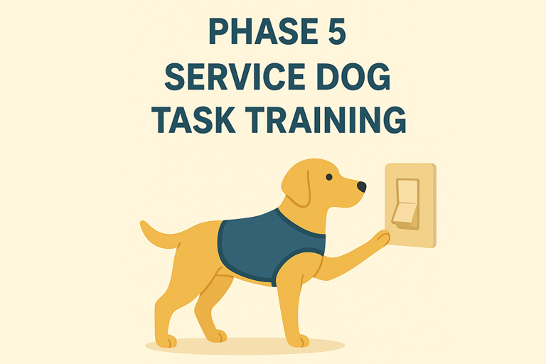 Service Dog doing a task